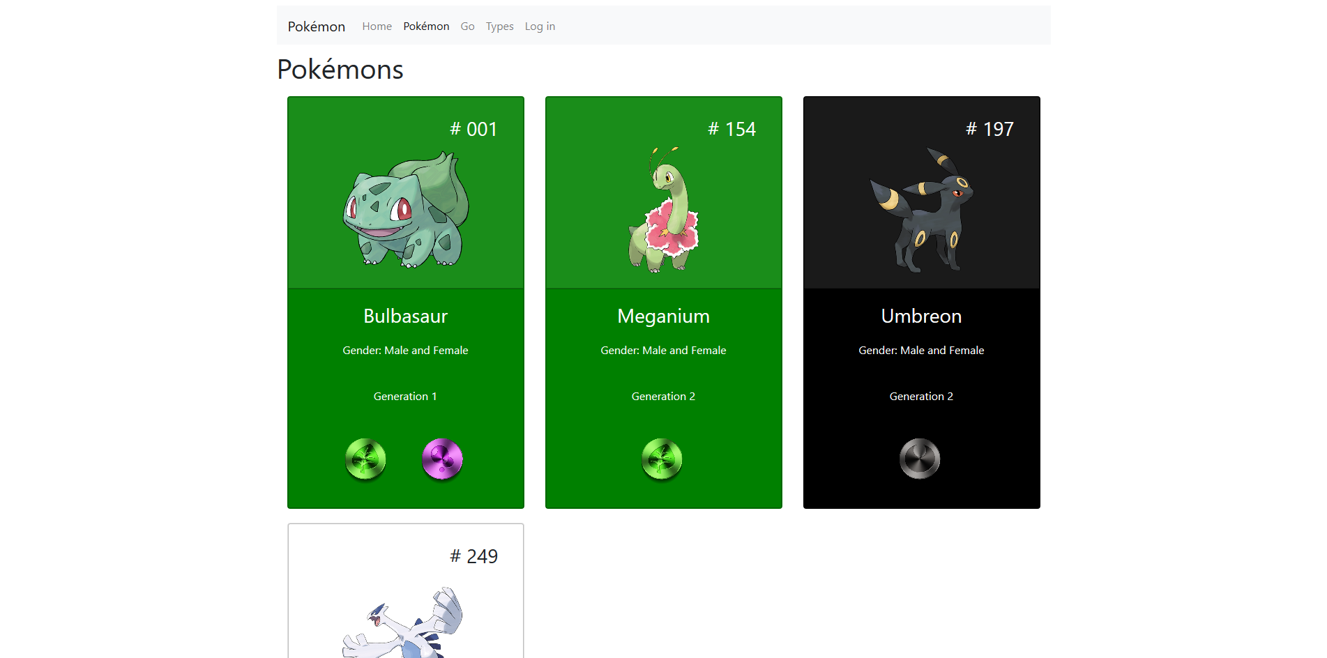 Pokemon Website Pokemon Website